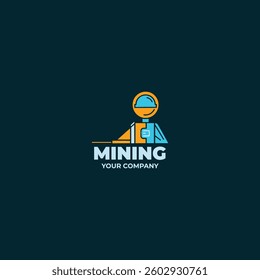 Mining Construction Logo Abstract Icon Design Vector Template
