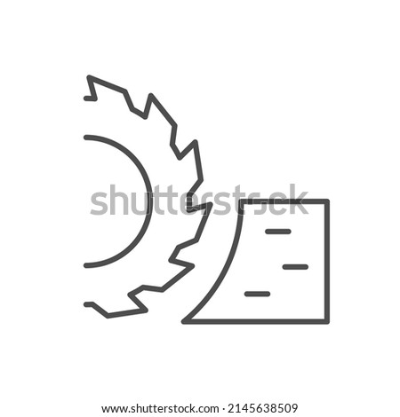 Mining cutter line outline icon