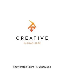 Mining Digital Media Tech Creative Business Logo