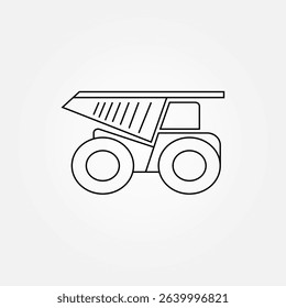 mining dump truck icon symbol illustration vector eps10 logo template
