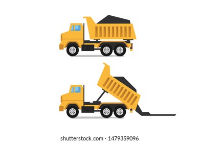 Mining Dumper Truck with coal (Yellow Mining Dumper Truck)