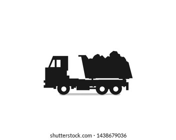 Mining Dumper Truck vector icon
