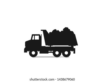 Mining Dumper Truck vector icon