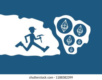 mining for ethereum, miner in the grove 