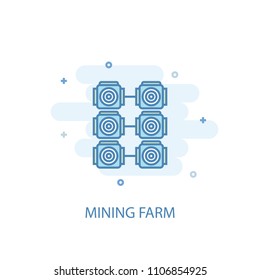Mining farm concept line icon. Simple element illustration. Mining farm concept outline symbol design from Cryptocurrency set. Can be used for web and mobile UI/UX
