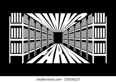 Mining farm. Extraction of Cryptocurrency. Stand gpu. Technology for obtaining bitcoin and etherium. data center. Vector illustration

