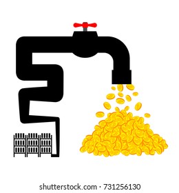 Mining farm. Extraction of Cryptocurrency. Stand gpu. Technology for obtaining bitcoin and etherium. data center. Vector illustration

