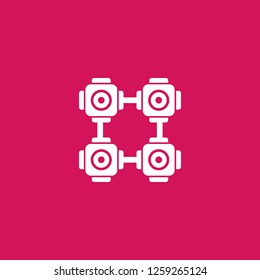 mining farm icon vector. mining farm sign on pink background. mining farm icon for web and app