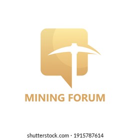 Mining forum logo template design