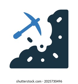 Mining, Geology, science icon. Simple editable vector design isolated on a white background.