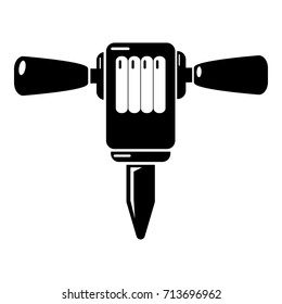 Mining hammer drill icon . Simple illustration of mining hammer drill vector icon for web design isolated on white background