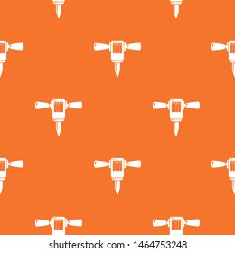 Mining hammer drill pattern vector orange for any web design best