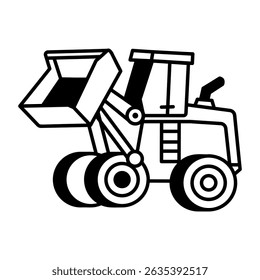 mining A hand drawn style icon of mining transport 
