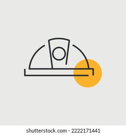 mining hard hat icon industrial personal potective equipment