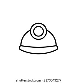 mining helmet editable stroke icon, Smart stroke icon