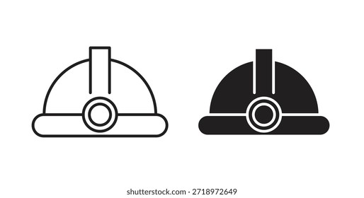 Icono de casco de minería. Símbolo, ilustración del logotipo. conjunto de iconos gráficos