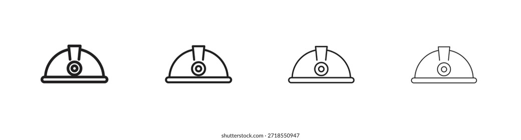 Mining Helm-Symbole, Satz von linearen Symbolen. Schwarze lineare Palmensymbole