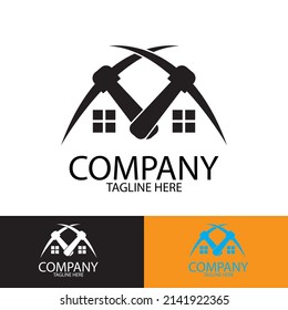 Mining House Logo Illustrations Template For Your Business Brand