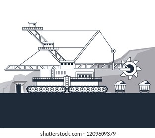 Mining hydraulic excavator