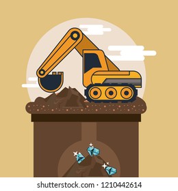 Mining hydraulic excavator
