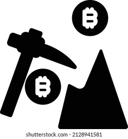 Mining Icon. Cryptocurrency Sign and Symbol. Payment icon, Cryptography vector icon.