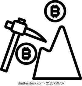 Mining Icon. Cryptocurrency Sign and Symbol. Payment icon, Cryptography vector icon.