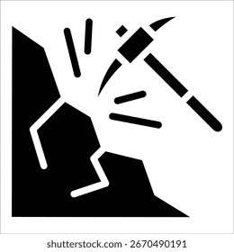 Elemento De Ícone De Mineração Para Design