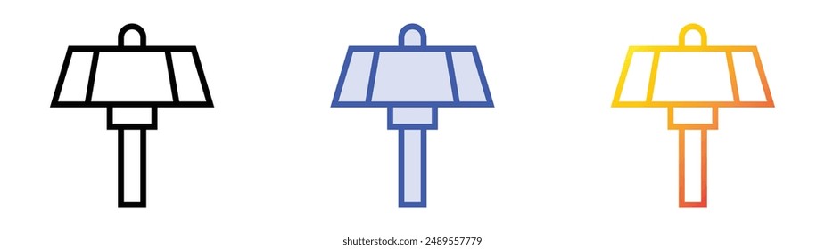 Mining-Symbol. Lineares, blaues Füllungs- und Verlaufsstil-Design auf weißem Hintergrund