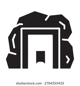 Icono de minería o logotipo aislado signo símbolo Ilustración vectorial - Iconos de vector de estilo negro de alta calidad
