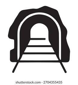 Icono de minería o logotipo aislado signo símbolo Ilustración vectorial - Iconos de vector de estilo negro de alta calidad
