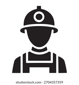 Icono de minería o logotipo aislado signo símbolo Ilustración vectorial - Iconos de vector de estilo negro de alta calidad
