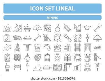 Icono de minería de datos Establecer línea para signo