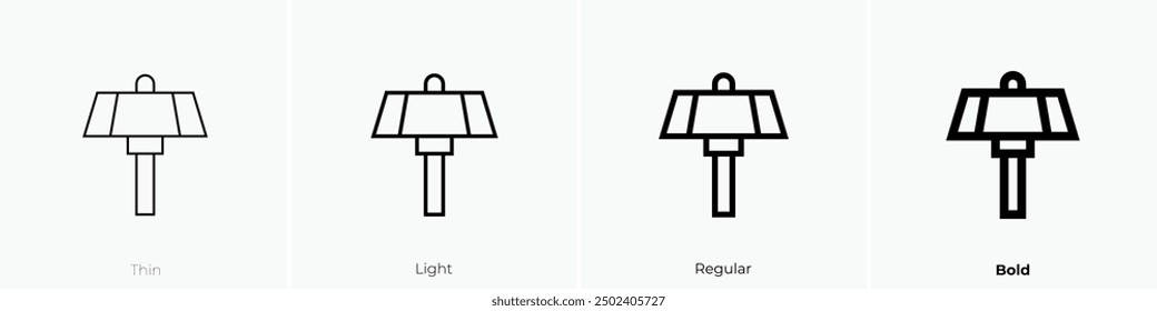 Mining icon. Thin, Light Regular And Bold style design isolated on white background