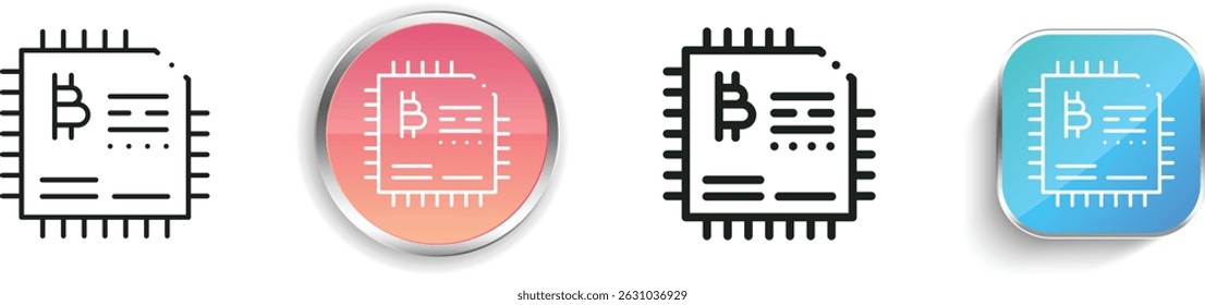 Mining icon. Thin Linear, Regular and Button Style Design Isolated On White Background