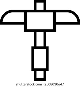 Mining icon. Thin linear style design isolated on white background