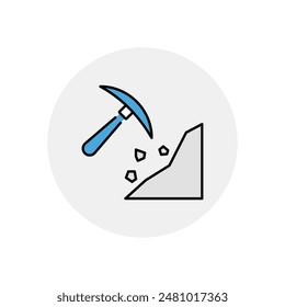 Mining Icon vector stock illustration.