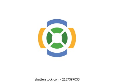 Mining Industry Colored Logo Vector