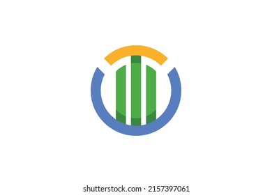 Mining Industry Colored Logo Vector