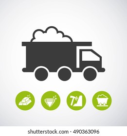 mining industry concept icon vector illustration design