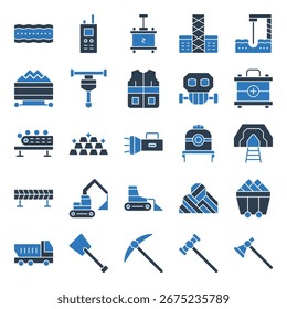 Icono de la industria minera - Icono de taladro de tierra