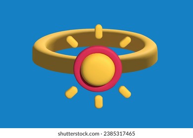 Die Bergbauindustrie ist isometrisch gekennzeichnet. 3D-Vektorsymbol. Konzept der Bergbauausrüstung Vektorfarbige Illustration.