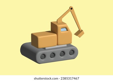 Mining industry isometric icon. 3D vector icon. Mining equipment concept. Vector colorful illustration.
