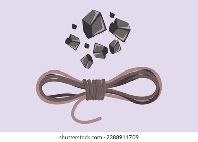 Mining industry isometric icon. Mining equipment concept. Colored flat vector illustration isolated.