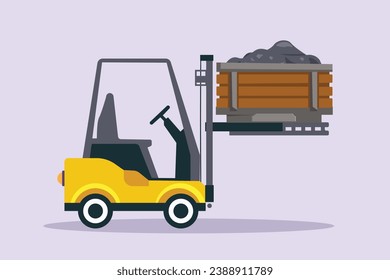Mining industry isometric icon. Mining equipment concept. Colored flat vector illustration isolated.