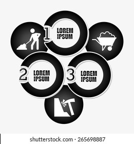 mining infographic design, vector illustration eps10 graphic 