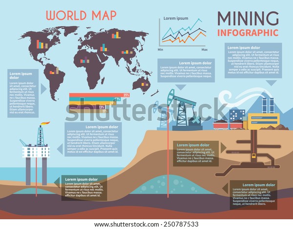 Vector De Stock Libre De Regalias Sobre Juegos De Infografias De Mineria Con