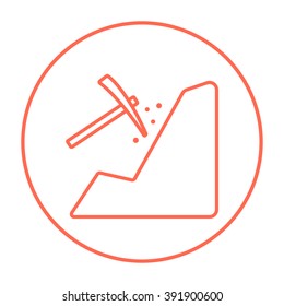 Mining line icon.