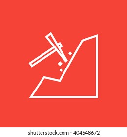 Mining line icon.