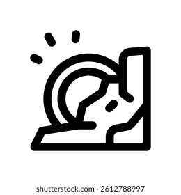 mining line icon. Clean and minimalist vector icon for websites, mobile apps, presentations, and logos. Fully scalable and customizable for any project.