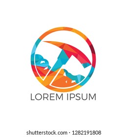 Mining Logo Design. Mining industry logo design template.